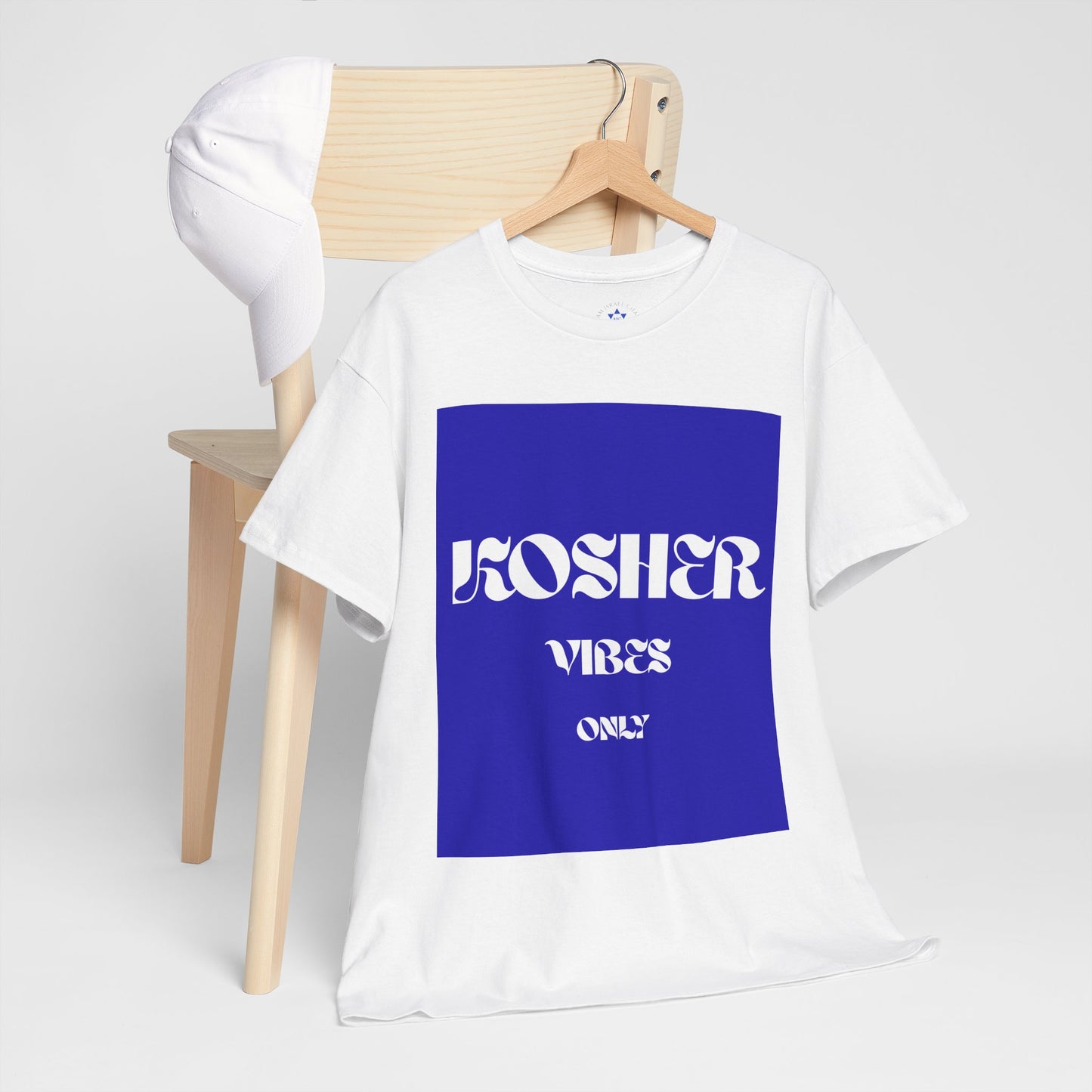 Kosher Vibes Only T-Shirt – Trendy Am Israel Chai Club -Variety of Colors