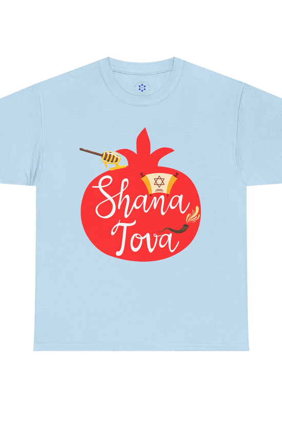 Shana Tova T-Shirt – Rosh Hashanah Pomegranate Design (Multiple Colors)