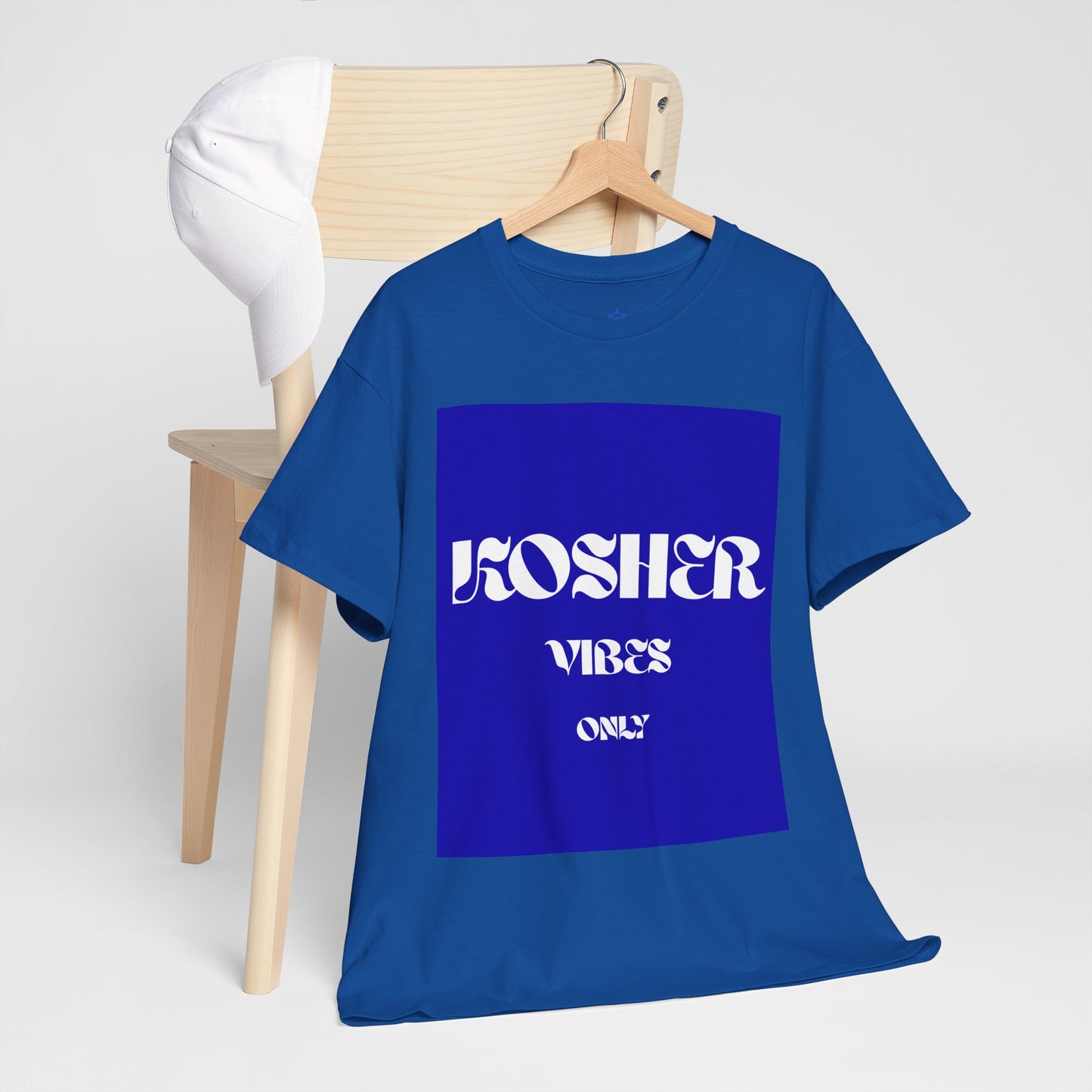 Kosher Vibes Only T-Shirt – Trendy Am Israel Chai Club -Variety of Colors
