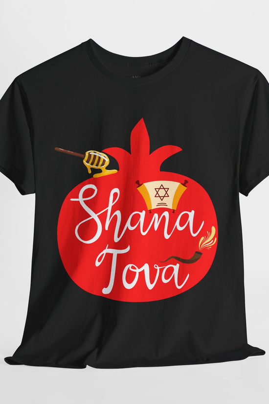 Shana Tova T-Shirt – Rosh Hashanah Pomegranate Design (Multiple Colors)