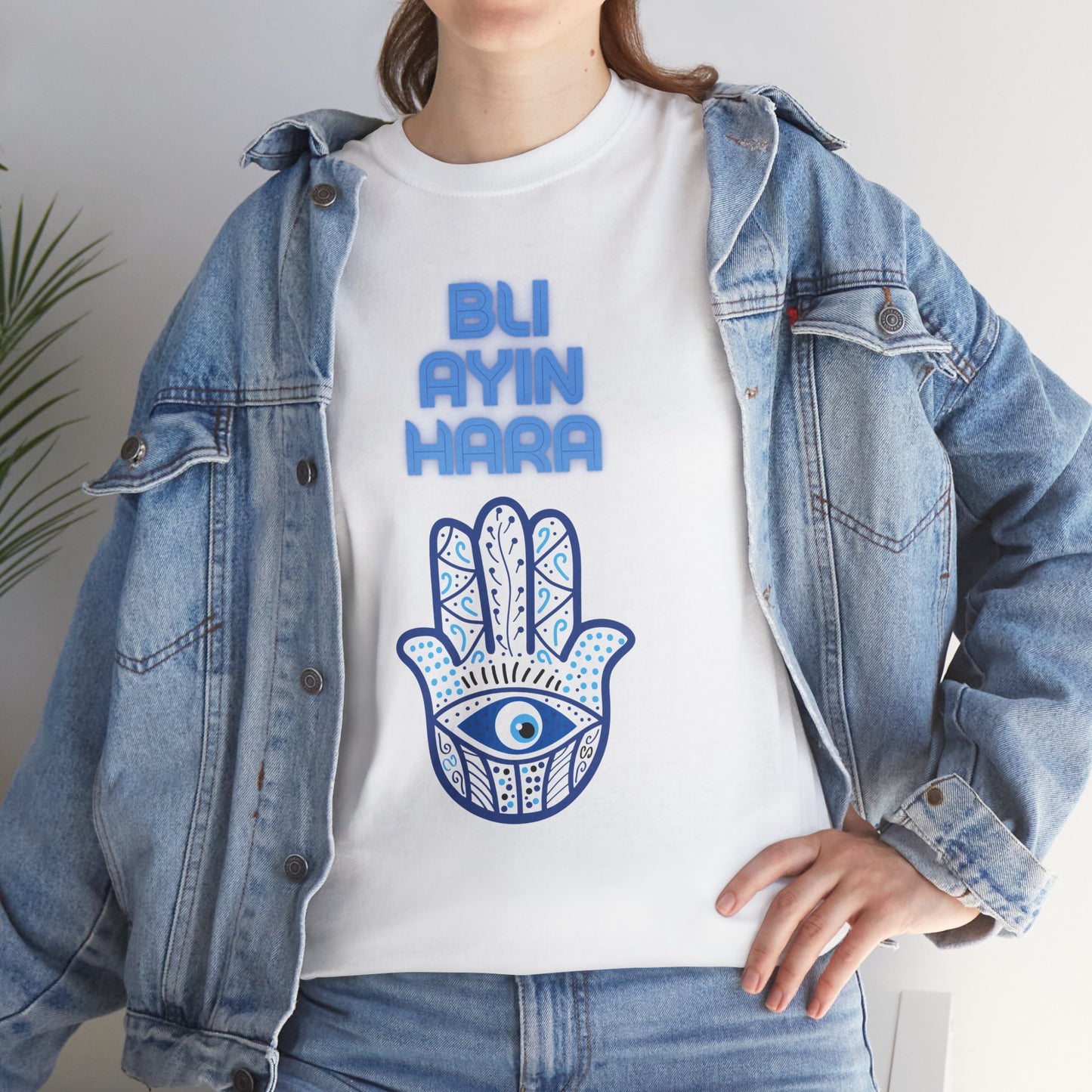 Bli Ayin Hara T-Shirt – Evil Eye Protection Design (Multiple Colors)