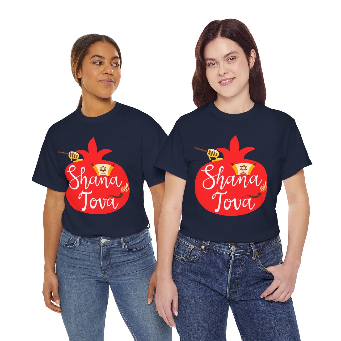 Shana Tova T-Shirt – Rosh Hashanah Pomegranate Design (Multiple Colors)