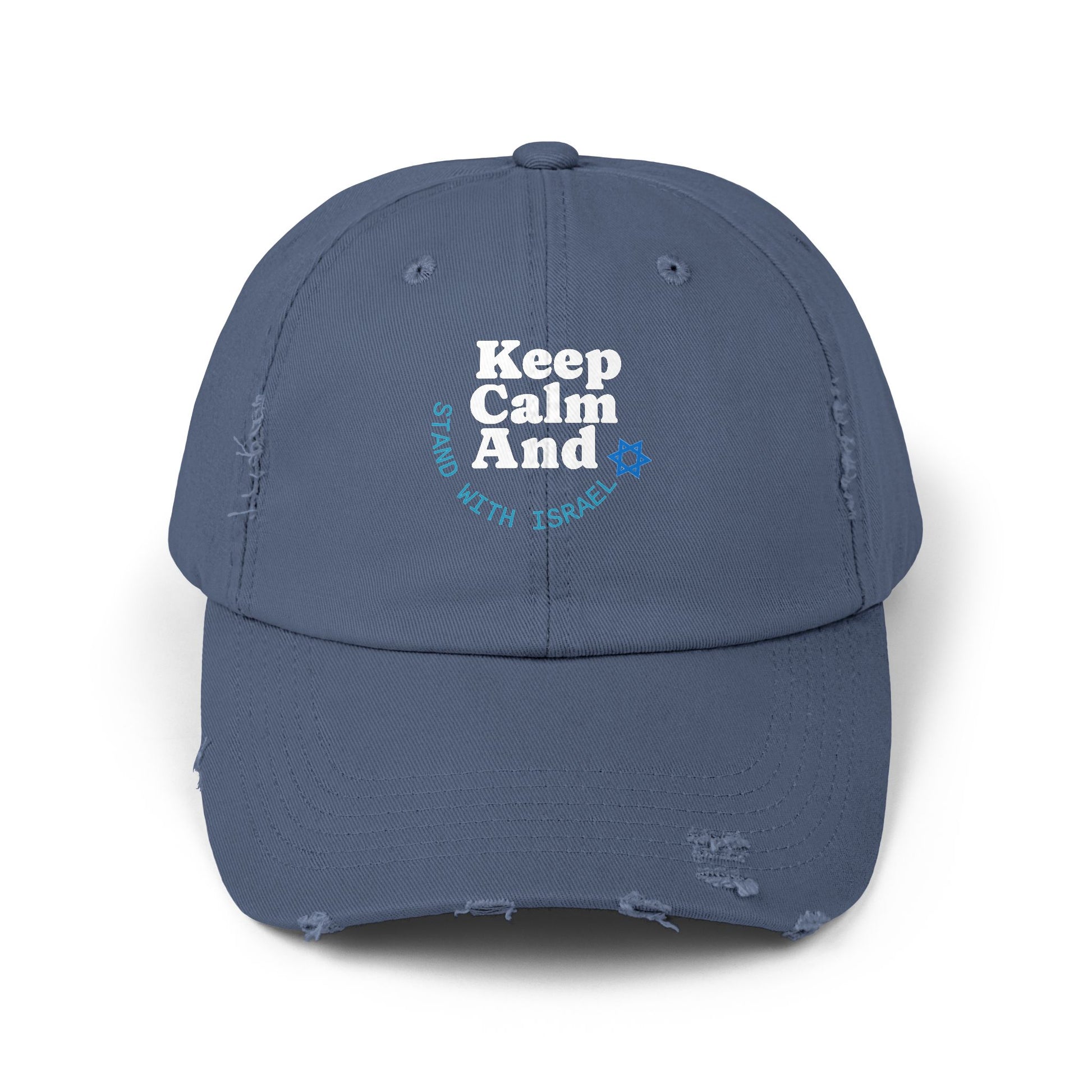 Keep Calm – Stand with Israel Distressed Cap