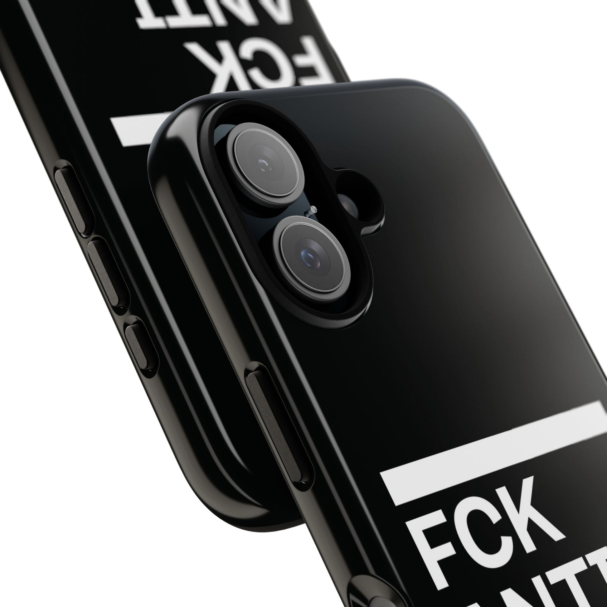 iPhone 16 "FCK ANTISMTSM" protective Phone cover.