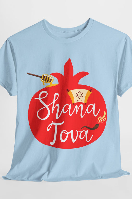 Shana Tova T-Shirt – Rosh Hashanah Pomegranate Design (Multiple Colors)