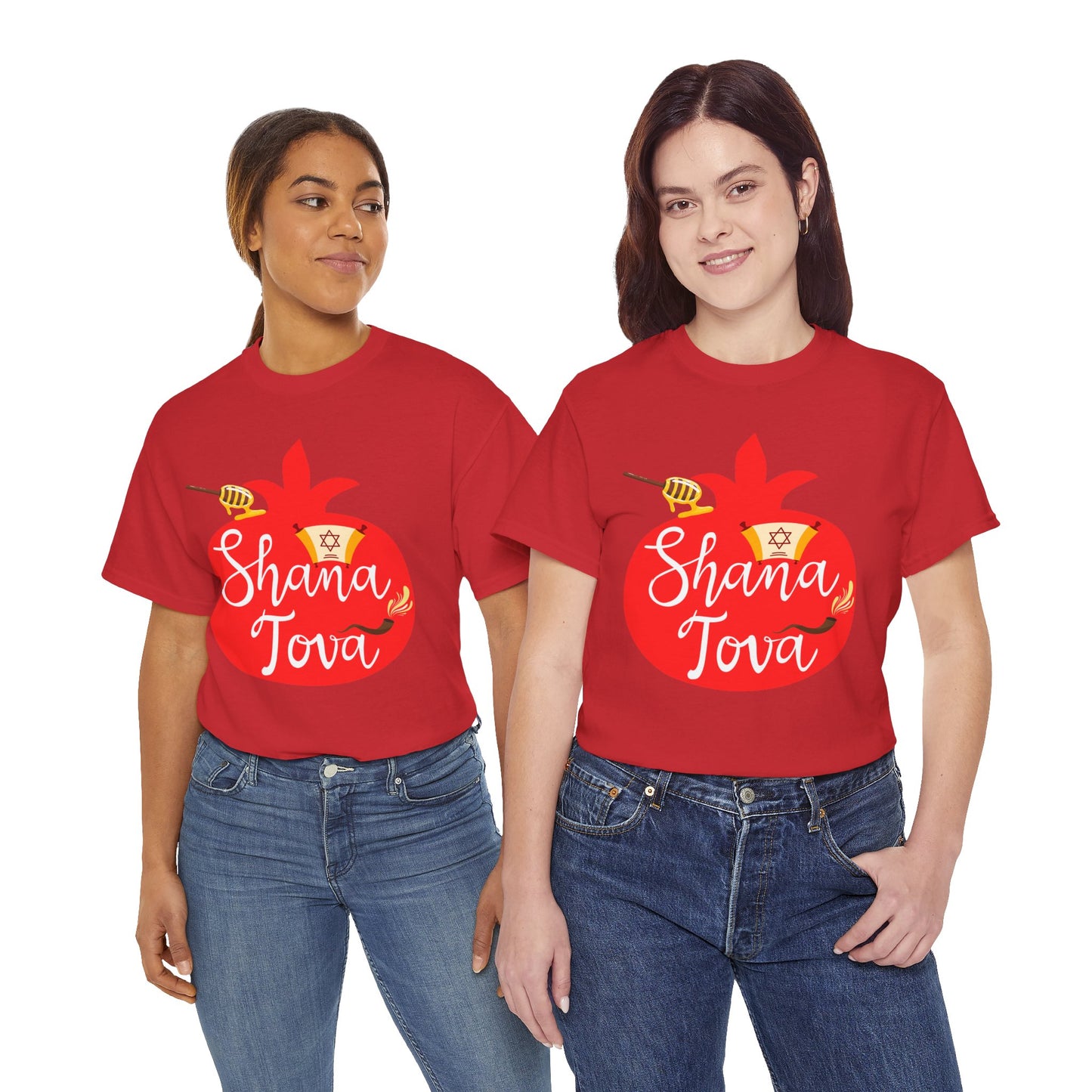 Shana Tova T-Shirt – Rosh Hashanah Pomegranate Design (Multiple Colors)