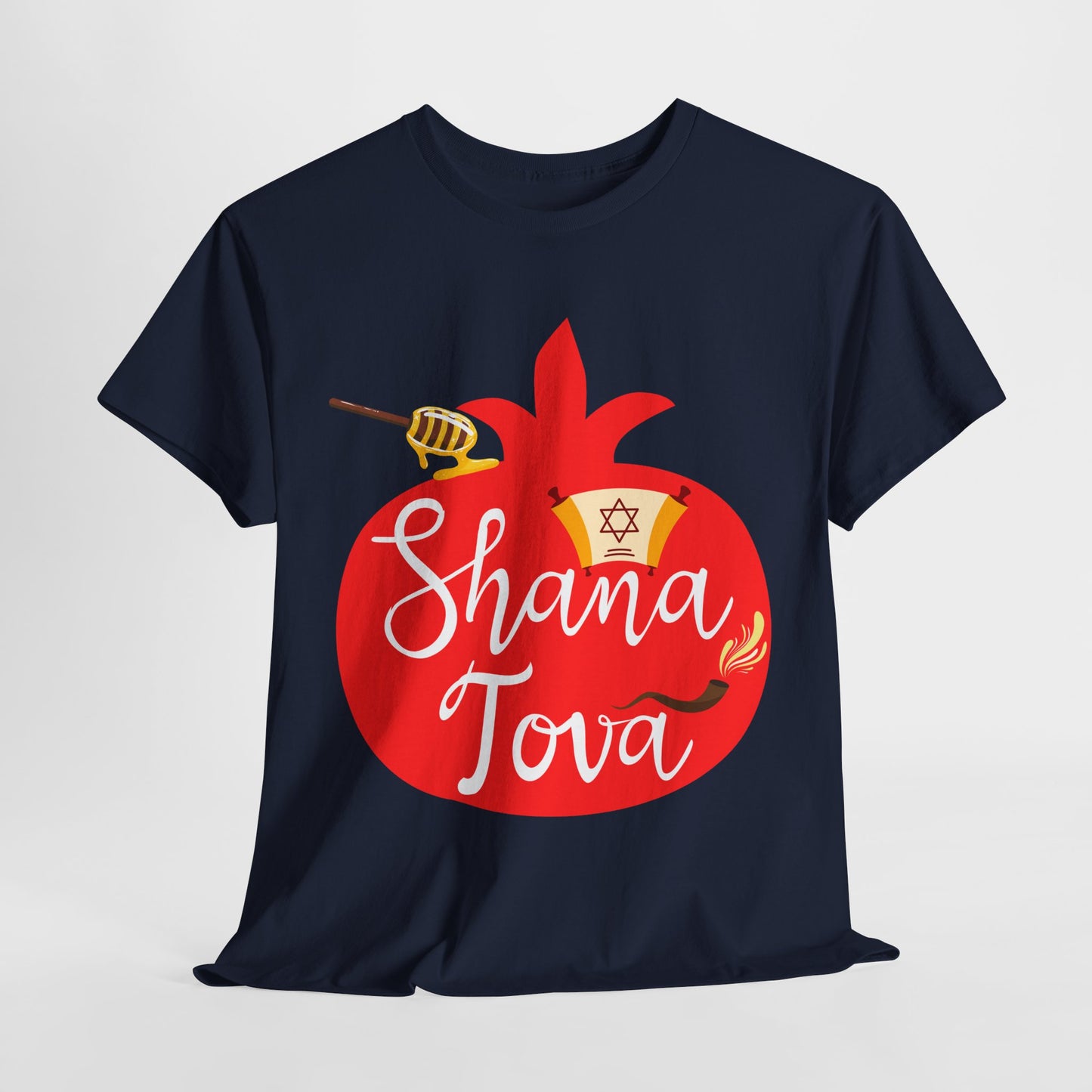 Shana Tova T-Shirt – Rosh Hashanah Pomegranate Design (Multiple Colors)