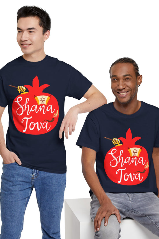 Shana Tova T-Shirt – Rosh Hashanah Pomegranate Design (Multiple Colors)