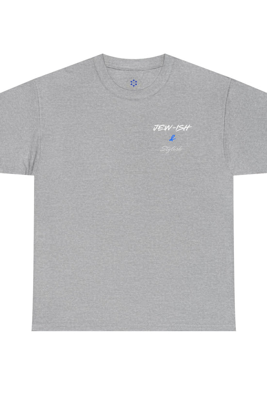 Jew-ish and Stylish T-Shirt – Minimal Front, Bold Back (Multiple Colors)