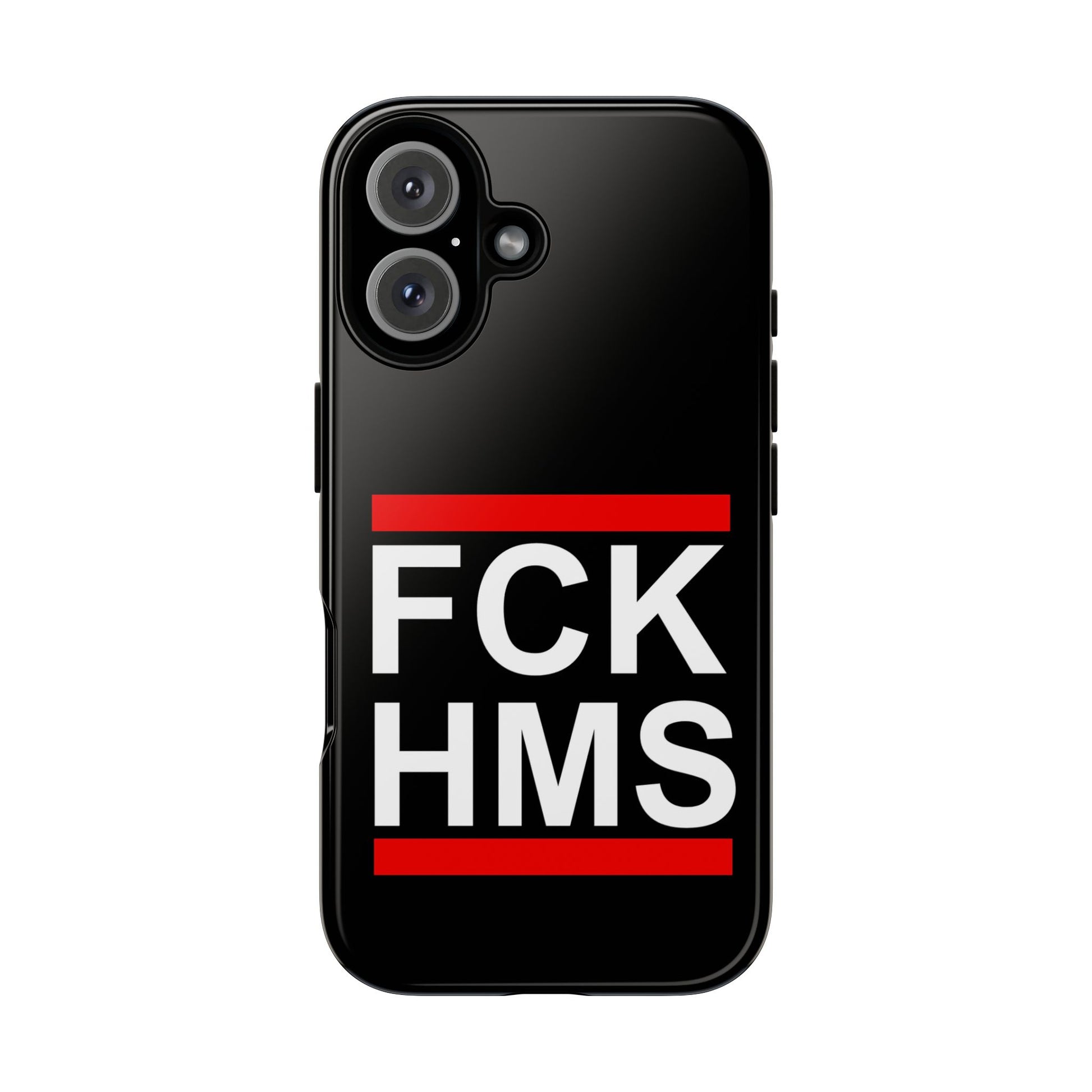 iPhone 16 "FCK HMS" protective Phone cover.
