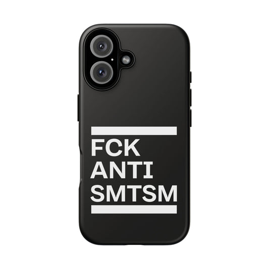 iPhone 16 "FCK ANTISMTSM" protective Phone cover.