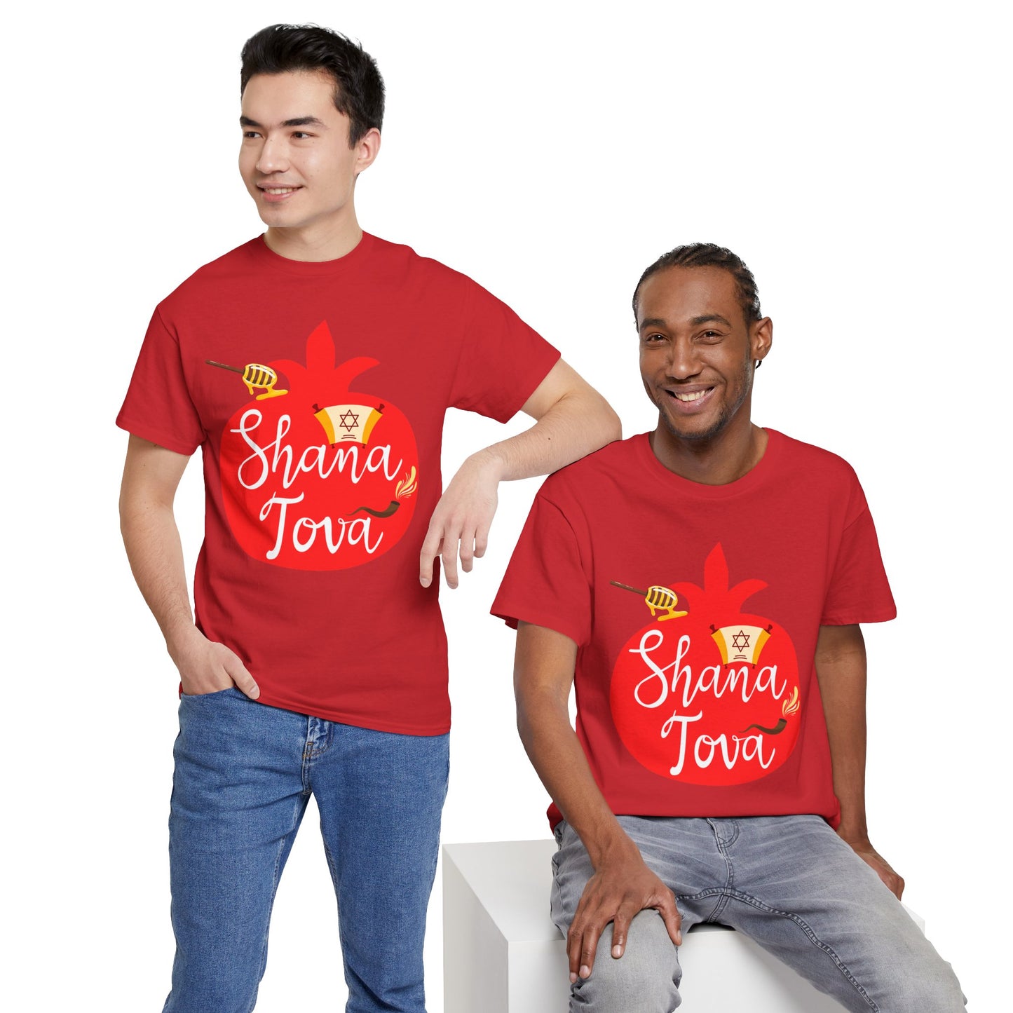 Shana Tova T-Shirt – Rosh Hashanah Pomegranate Design (Multiple Colors)