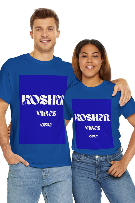 Kosher Vibes Only T-Shirt – Trendy Am Israel Chai Club -Variety of Colors