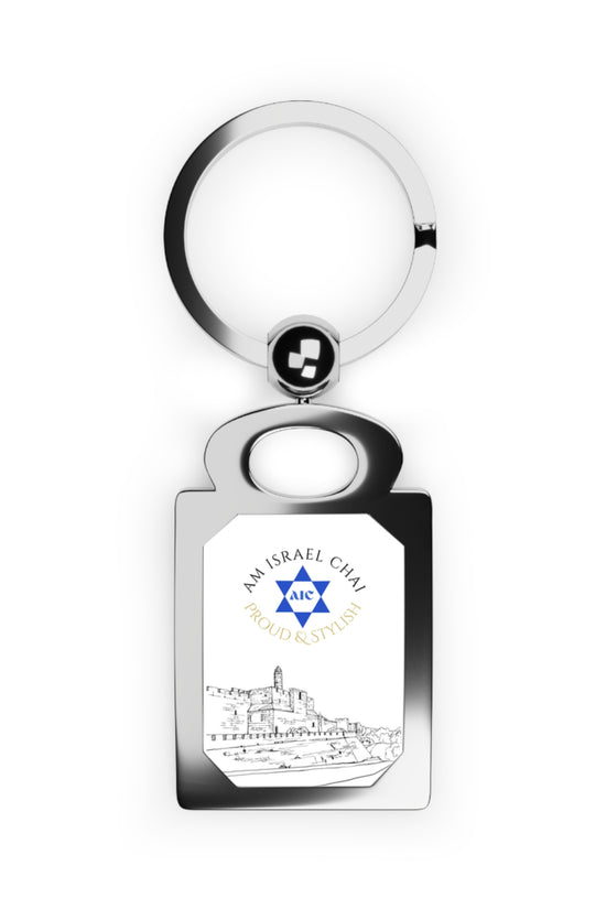 Jerusalem AIC Keychain – Am Israel Chai