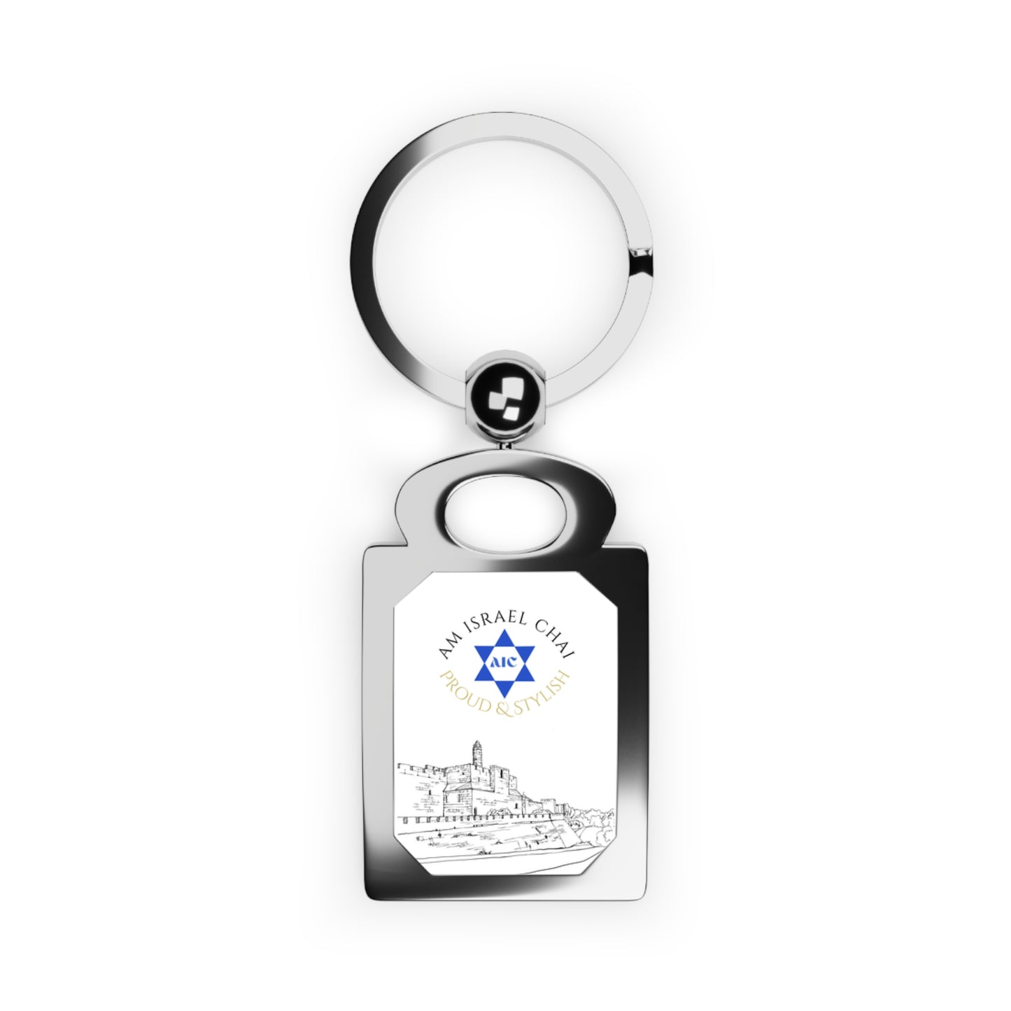 Jerusalem AIC Keychain – Am Israel Chai