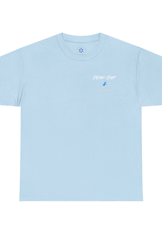Jew-ish and Stylish T-Shirt – Minimal Front, Bold Back (Multiple Colors)