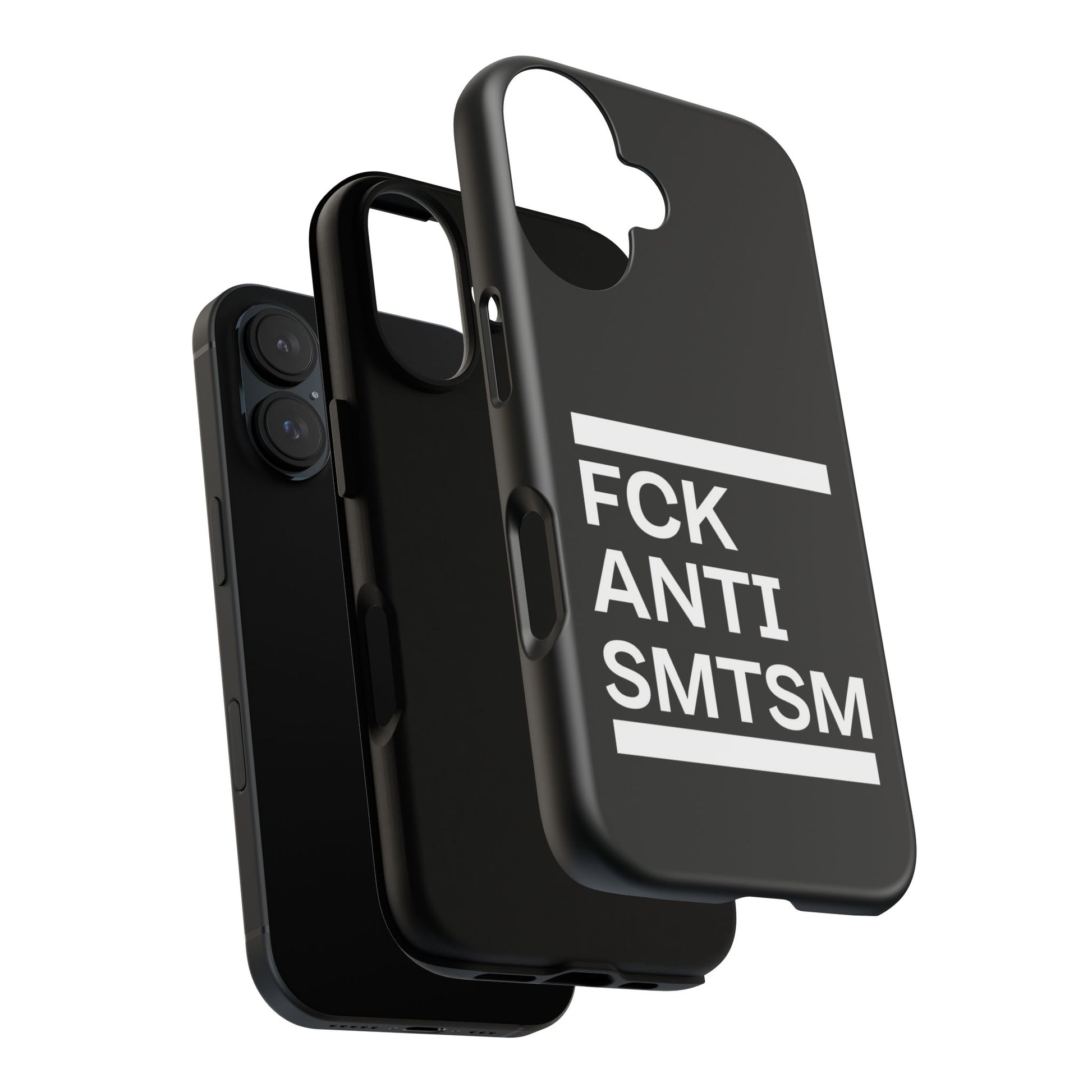 iPhone 16 "FCK ANTISMTSM" protective Phone cover.